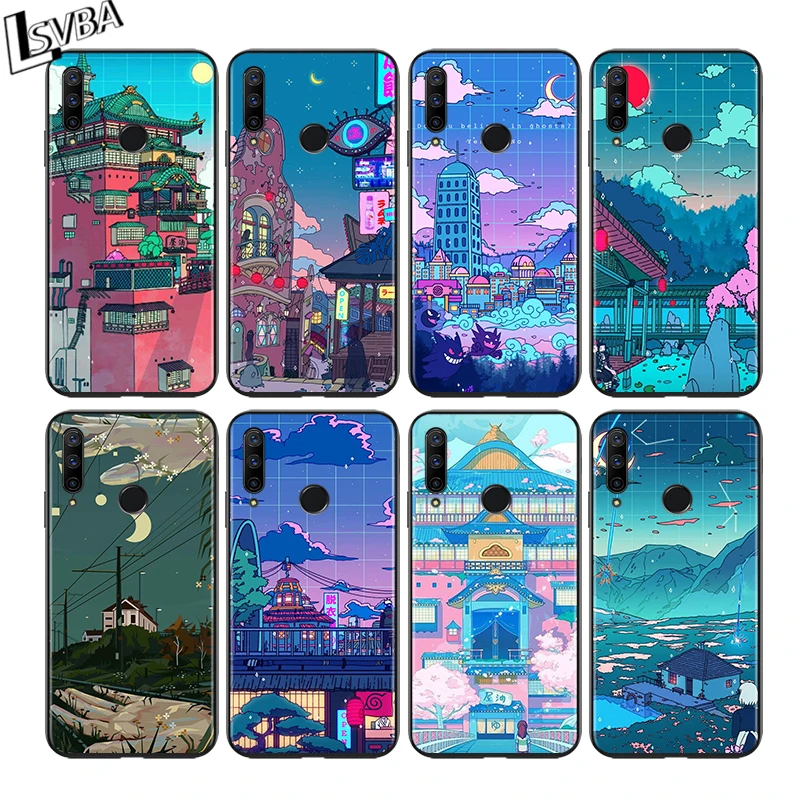 

Art Pixel Aesthetic for Huawei Honor 30 20 10 9S 9A 9C 9X 8X MAX 10 9 Lite 8A 7C 7A Pro Silicone Black Phone Case