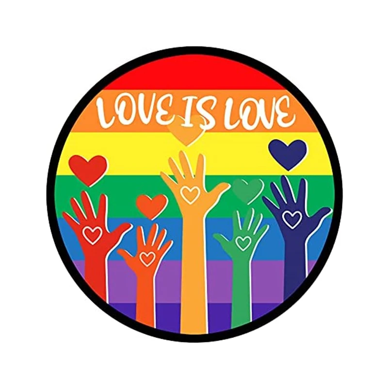 

Love Is Love Rainbow Exquisite Car Sticker PVC Fashion High Quality Body Cover Scratches Auto Decal Motorcycle Laptop Decoration