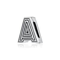 ckk silver 925 jewelry letter a clip charm fits original reflexions bracelets sterling silver beads