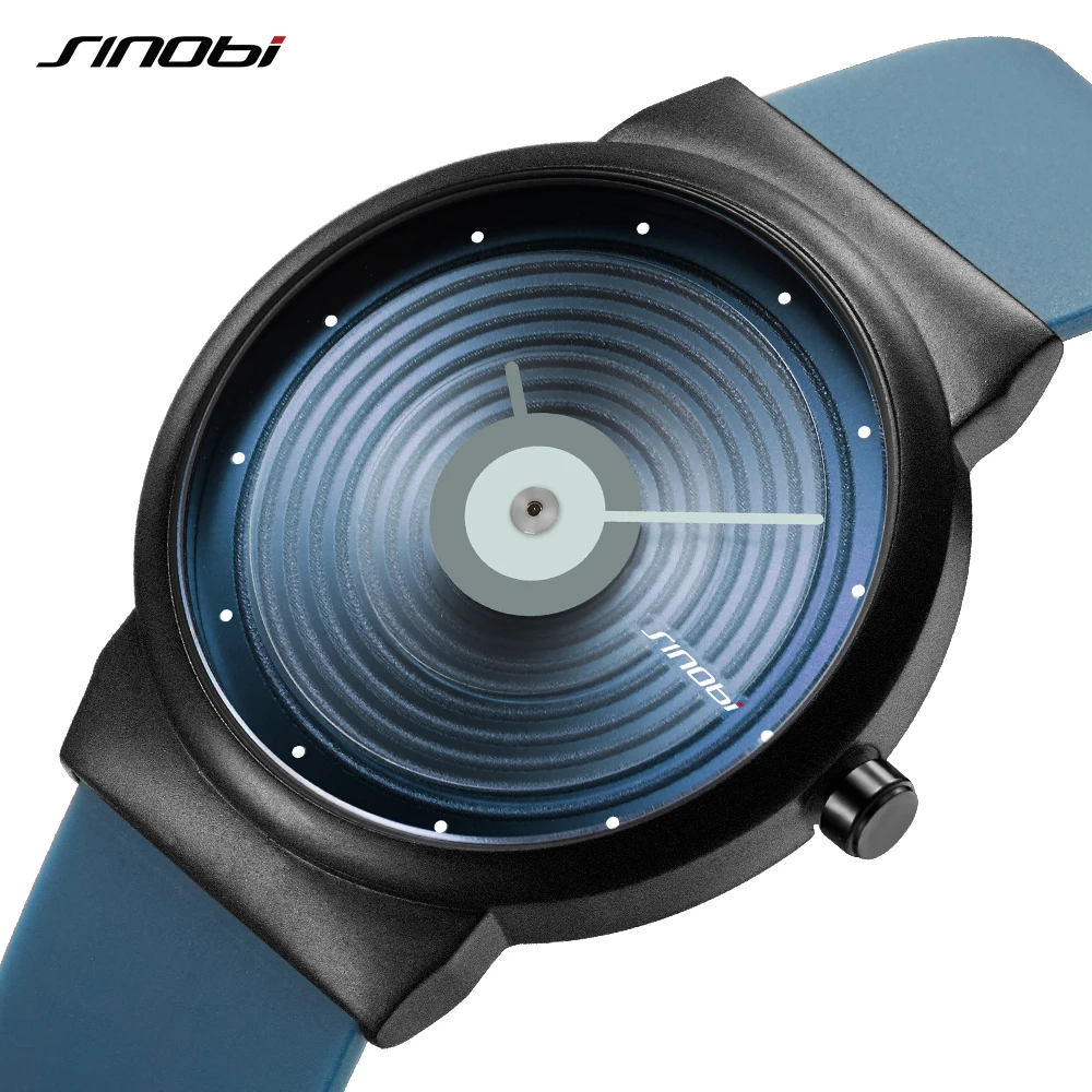 

Часы Sinobi Мужские, спортивные, синие, кварцевые, с резиновым ремешком