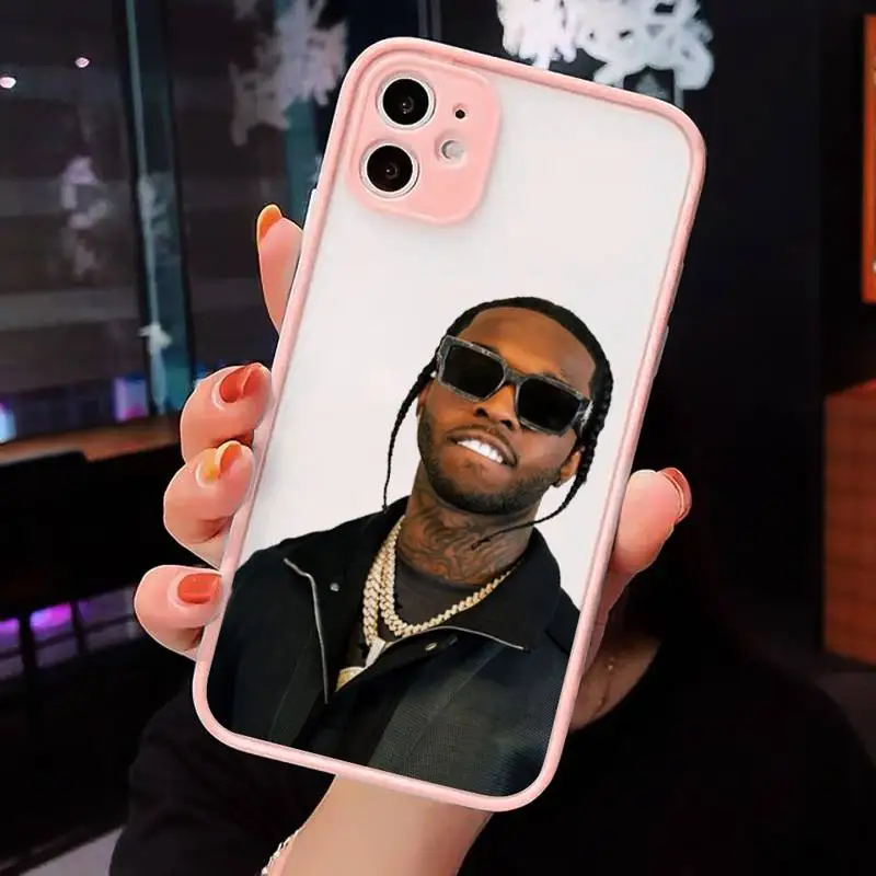 

pop smoke Phone Case Pink matte transparent For iPhone 7 8 x xs xr 11 12 pro plus max mini Clear Funda