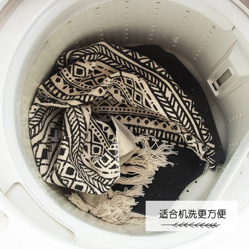 2020 Новый Ретро стиль знаменитостей простой хлопковый и льняной коврик ручной