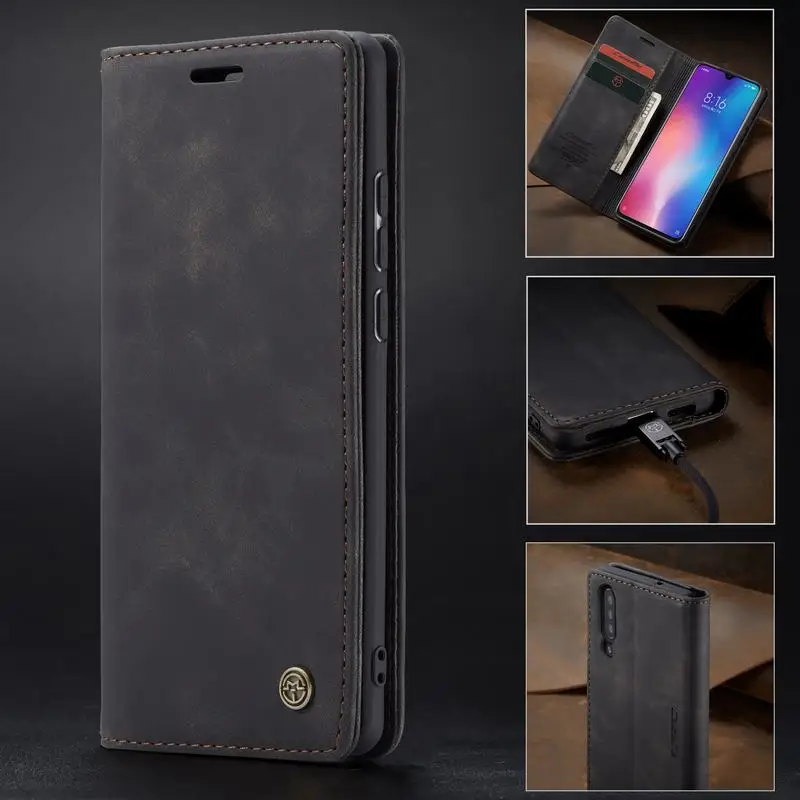 Чехол Caseme для Xiaomi Mi9 роскошный откидной бумажник из искусственной кожи защитный