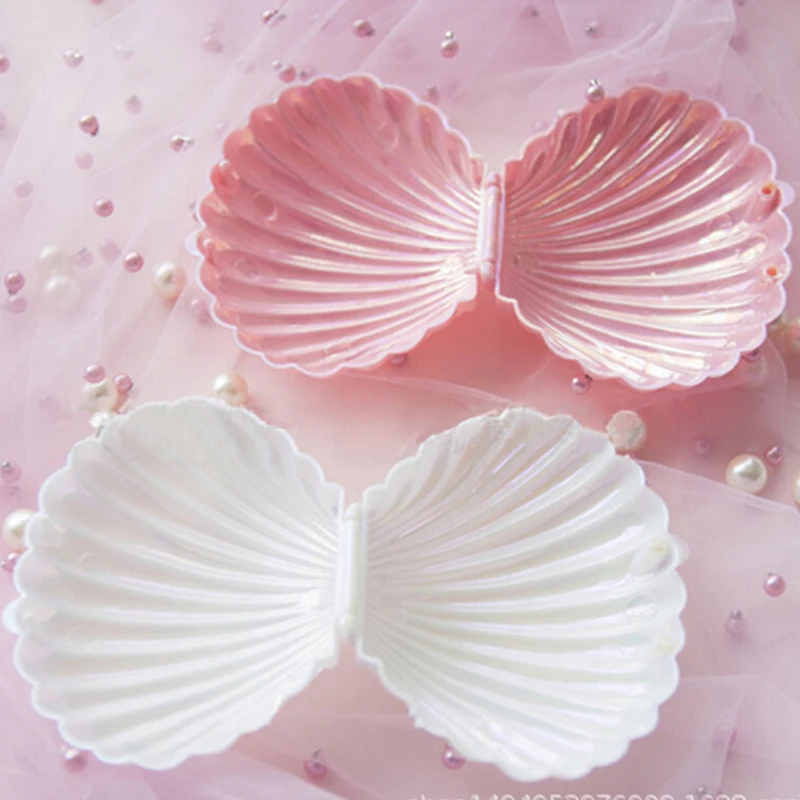 

Romantic Shell Foldable Red Heart Shape Lovely Wedding Engagement Ring Box Earring Necklace Bracelet Jewelry Display Gift Holder