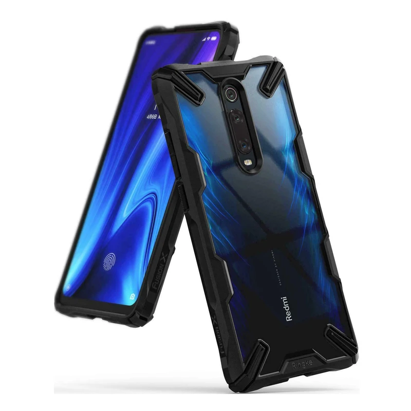 Чехол Ringke Fusion-X для Xiaomi mi 9T(mi 9T Pro), Прозрачная Жесткая задняя крышка из поликарбоната, мягкая ТПУ Рамка для Red mi K20(K20 Pro - Цвет: Black for Mi 9T(Pro)