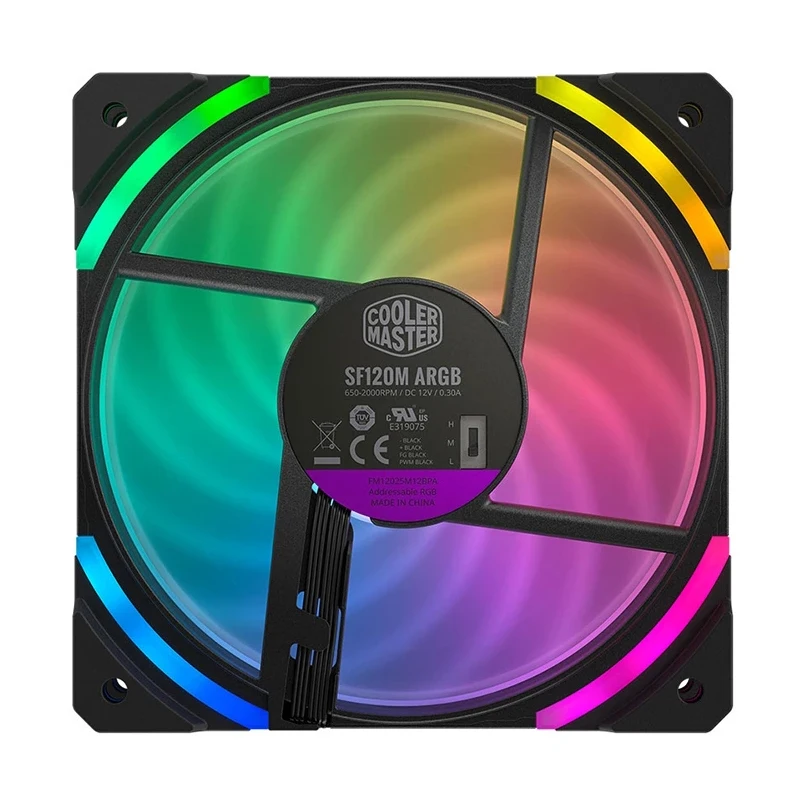 Кулер Master SF120M ARGB Sync 12 см с двумя шарикоподшипниками высокоскоростной бесшумный 120