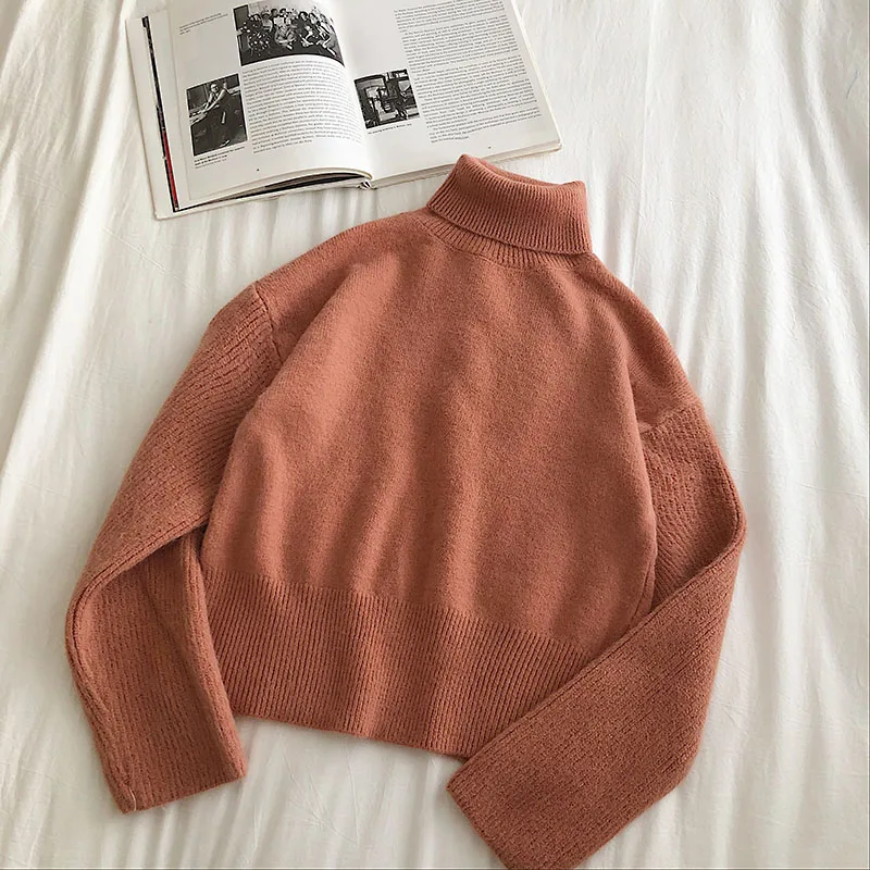 Gagarich Casual Sweater Solid High Collar Pullover Women Winter 2020 New Korean Thick Student Loose Versatile Knit Top | Женская одежда