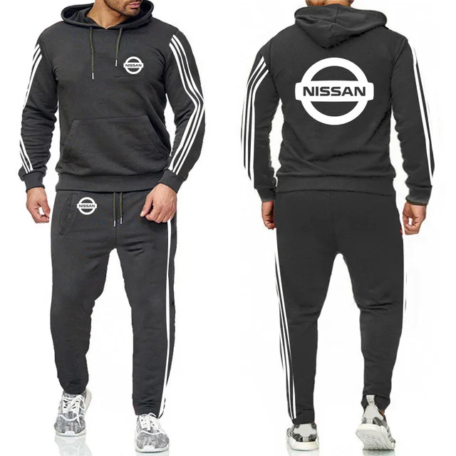 

NEW 2021 Hoodies Men for Nissan Car Logo Printed New Fashion Casual Harajuku Hooded Fleece Warm Sweatshirt Sweatpants Suit 2pcs