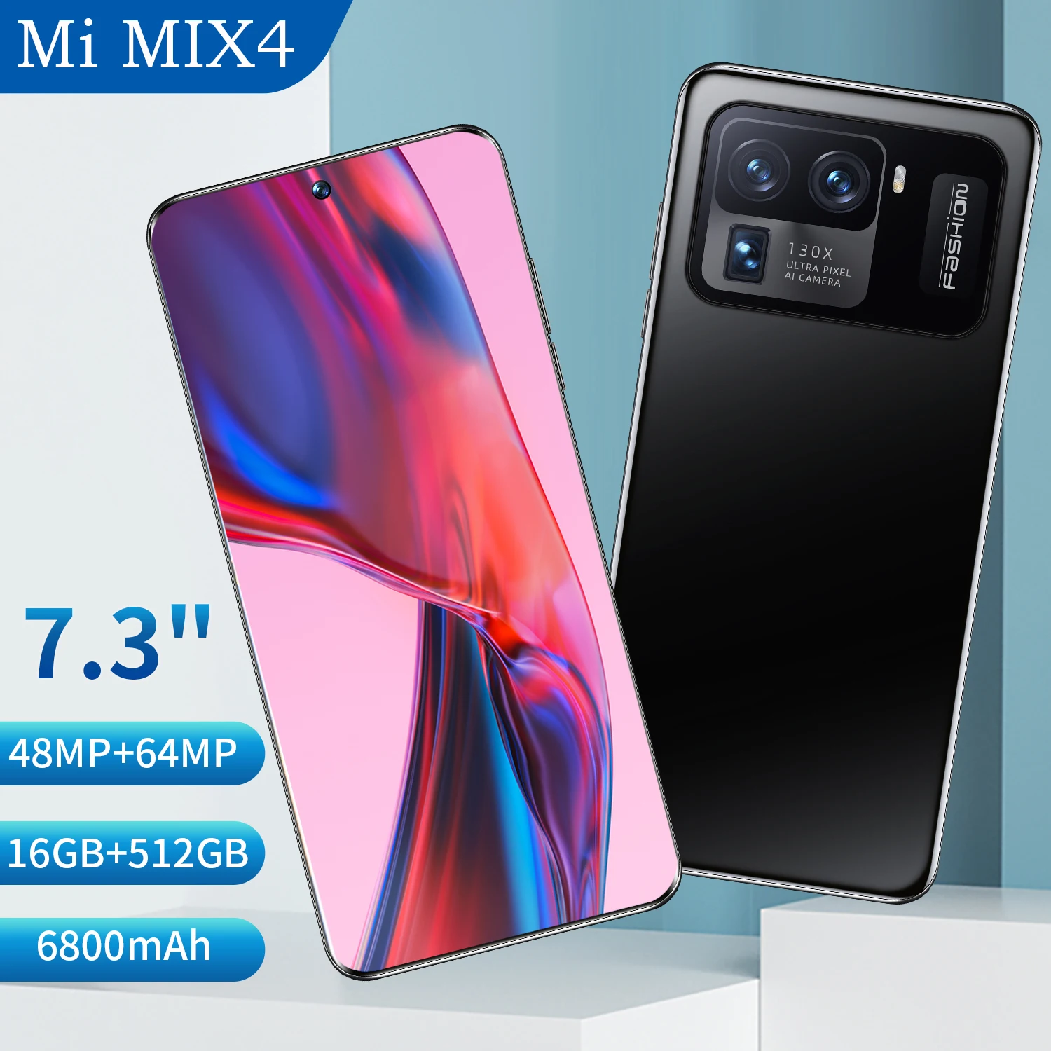 

Latest SmartPhone Mi MIX4 cell phone 6.83 inch Global Version 16GB +512GB 48MP+64MP Celulares 5G Dual SIM Unlocked Mobile Phones