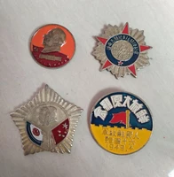 4 vintage military medal anti japanese war soldier souvenir badge medal signed