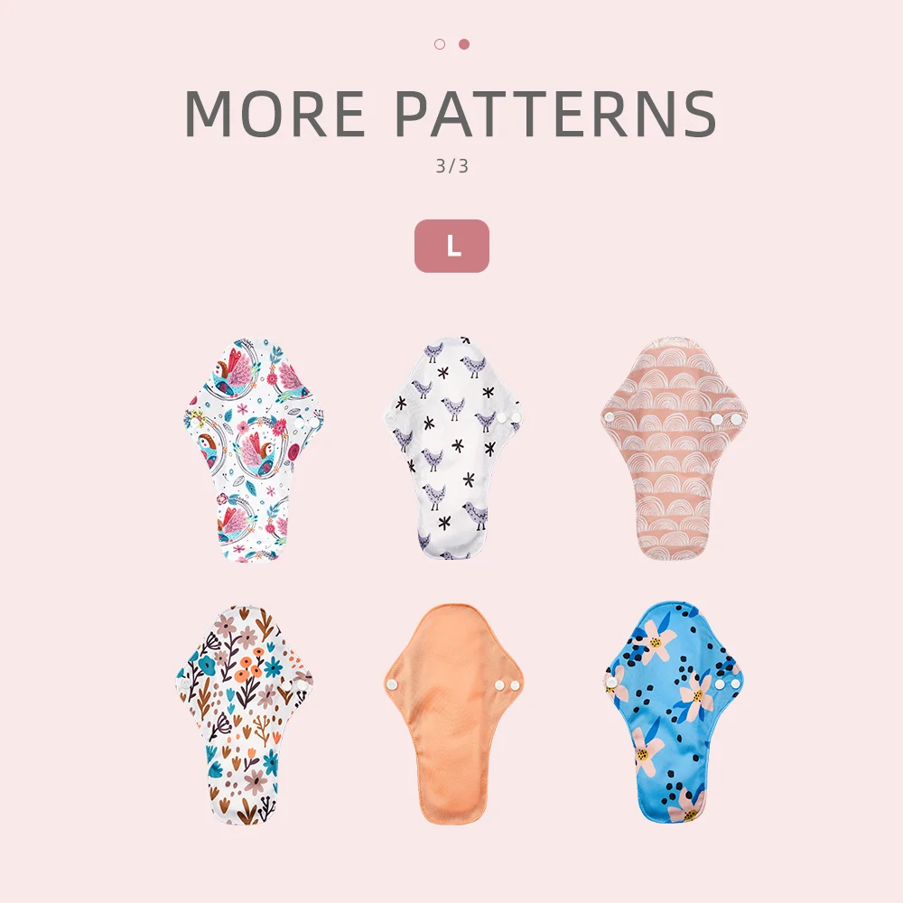 Happyflute  Super Absorption Night Sanitary Pads Washable Breathable Menstrual Cloth Pads For Women