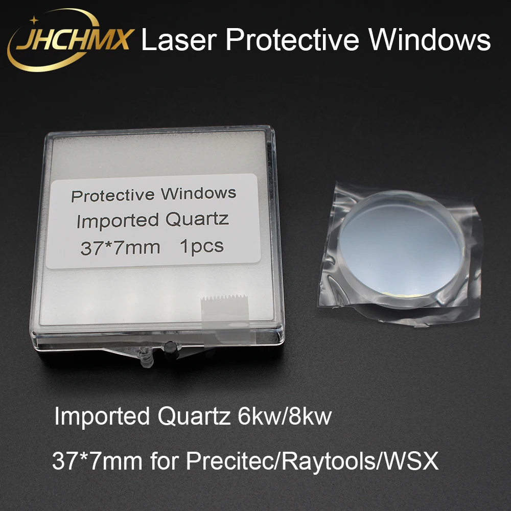 JHCHMX Laser Protective Windows/Lens 37*7mm 6kw-8kw Imported Quartz for Precitec Raytools WSX Procutter Fiber Laser Head