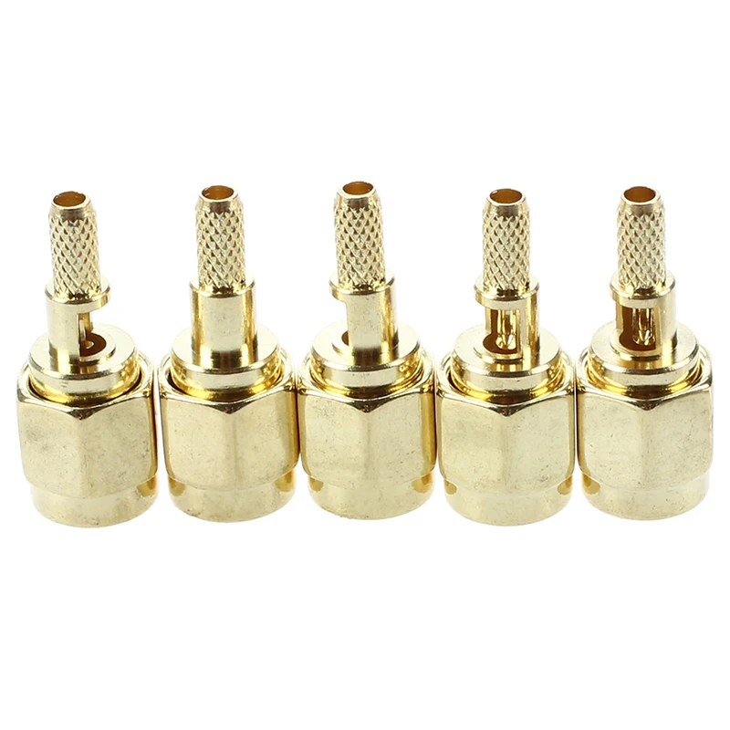 5 x SMA Мужской прямой обжимной RG174 RG188 RG316 LMR100 RF коаксиальный разъем | Строительство