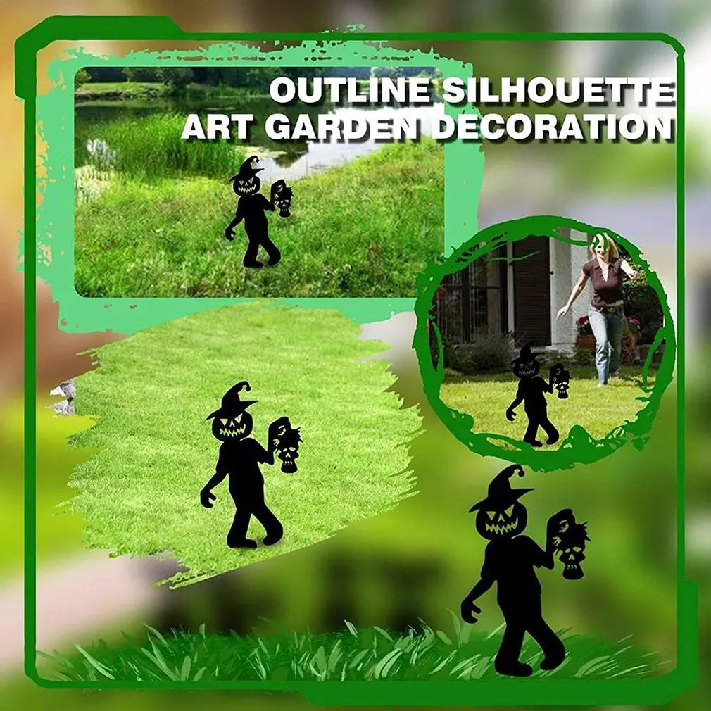 Силуэт Маленький Дьявол садовый силуэт металлический двор столб уличный