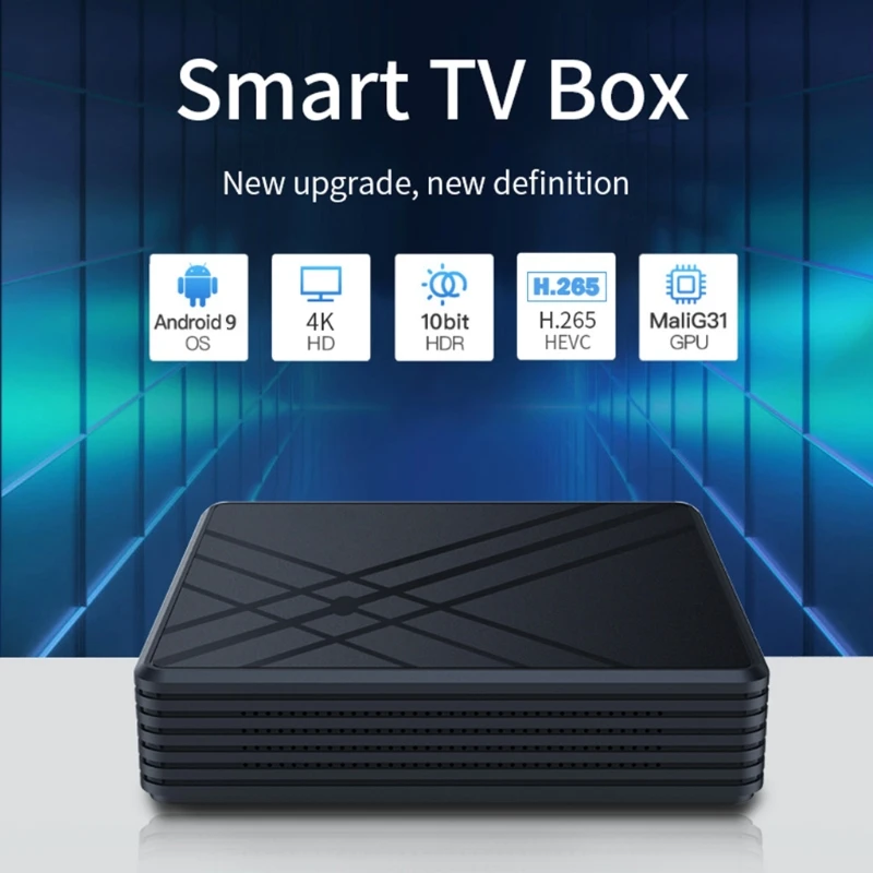 Android 9.0 TV BOX 4k 3D 2.4G Wifi TV Box 4GB RAM 32GB ROM Smart Tv Android Tv 4K Smart Tv Box Set Top Box Wi-Fi Media Player