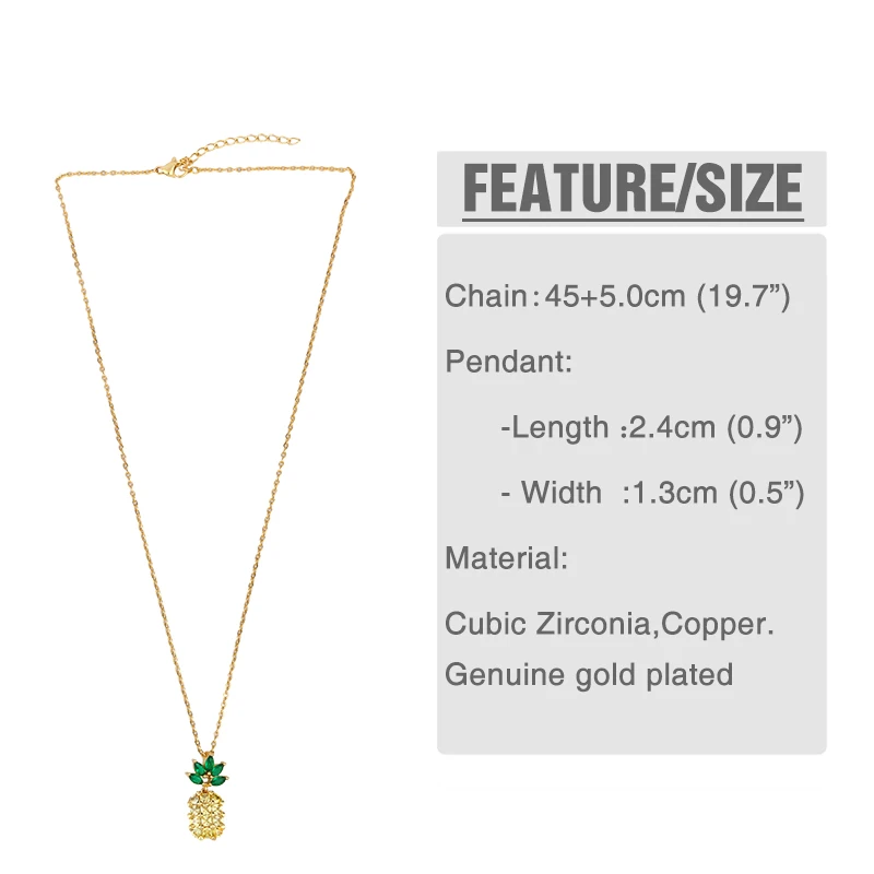 CZ Multi Layer Lock Pendants Necklaces For Women With Stone Gold Crystal Pineapple Zirconia Jewelry nkeq23 | Украшения и