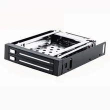 2.5 Inch Floppy Disk Drive Tray 2-Bay Disk Drive SATA for HDD/SSD Hard Disk Enclosure Extraction Box