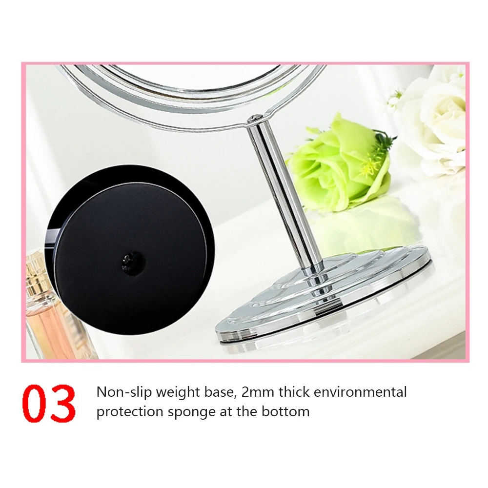 Magnifying Makeup Mirror Desk Stand Portable Mirrors Double-Sided Beauty Cosmetic Gifts for Lovers Wearable | Красота и здоровье