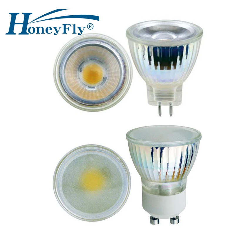 

HoneyFly 5pcs LED MR11 GU10 GU5.3 Spot Lamp 2W /3W(35mm) DC12V AC110V/220V Mini COB Bulb 3000K 4000K 6000K