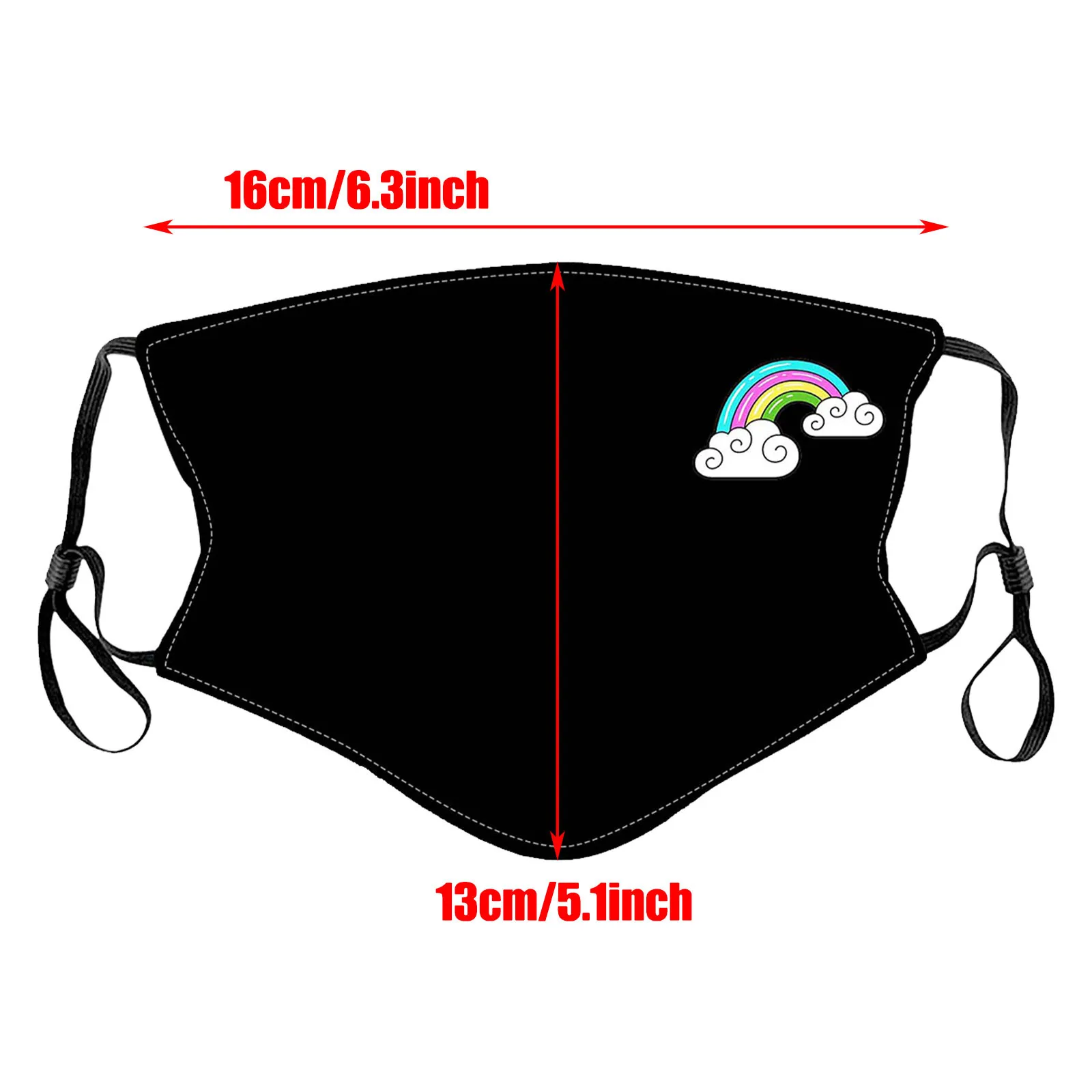 

Black Cartoon Reusable Masks Children's Masks Protection Adjustable Masks Mouth Mask Mascarilla Algodon Reutilizable Con Filtr