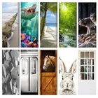 Модные дверные обои, дверные наклейки, 3d креативный подарок, дверные настенные плакаты, виниловые наклейки на стену, настенные наклейки, домашний декор, настенный плакат