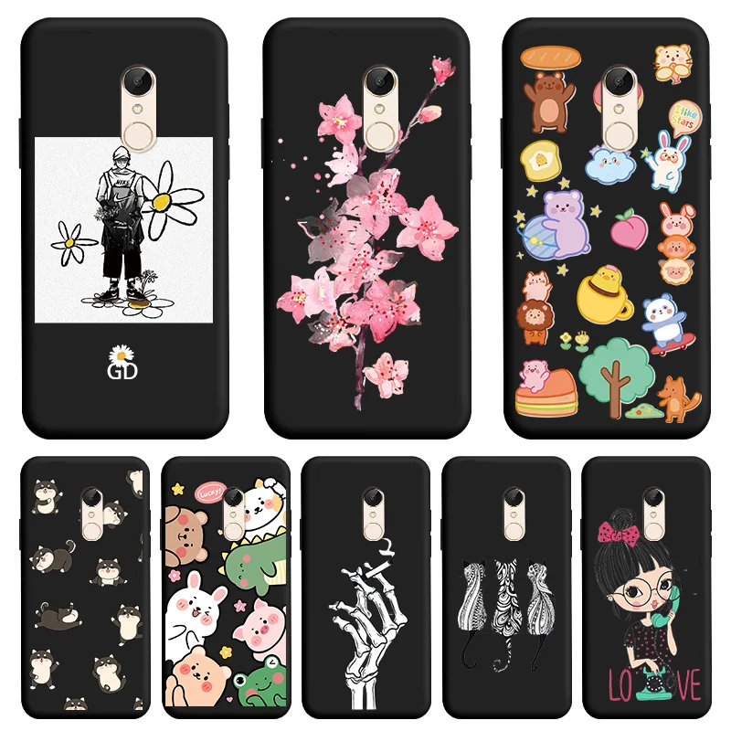 

Black Soft TPU Shell For XIAOMI Redmi 5 5A 5Plus Case Cute Cartoon Colorful Shell For Redmi 5 5a 5 Plus Case Love Shape Phone