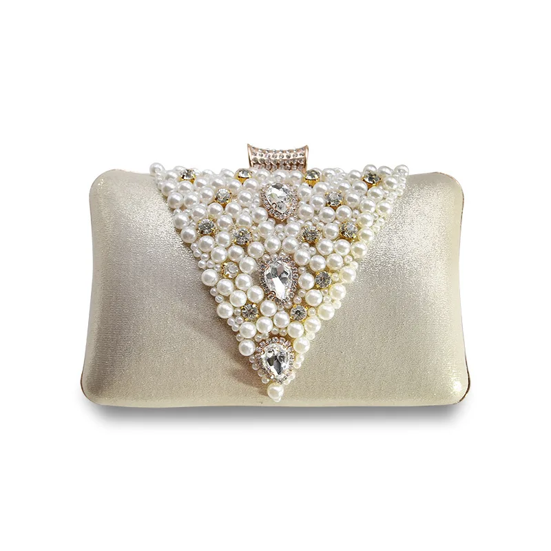 

Luxury women evening bags pearl flower small day clutch party diamonds lady dress shoulder chain handbags for purse