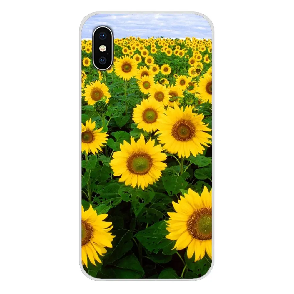 Transparent Soft Cases Covers Beautiful yellow flower sunflower For Motorola Moto X4 E4 E5 G5 G5S G6 Z Z2 Z3 G G2 G3 C Play Plus | Мобильные