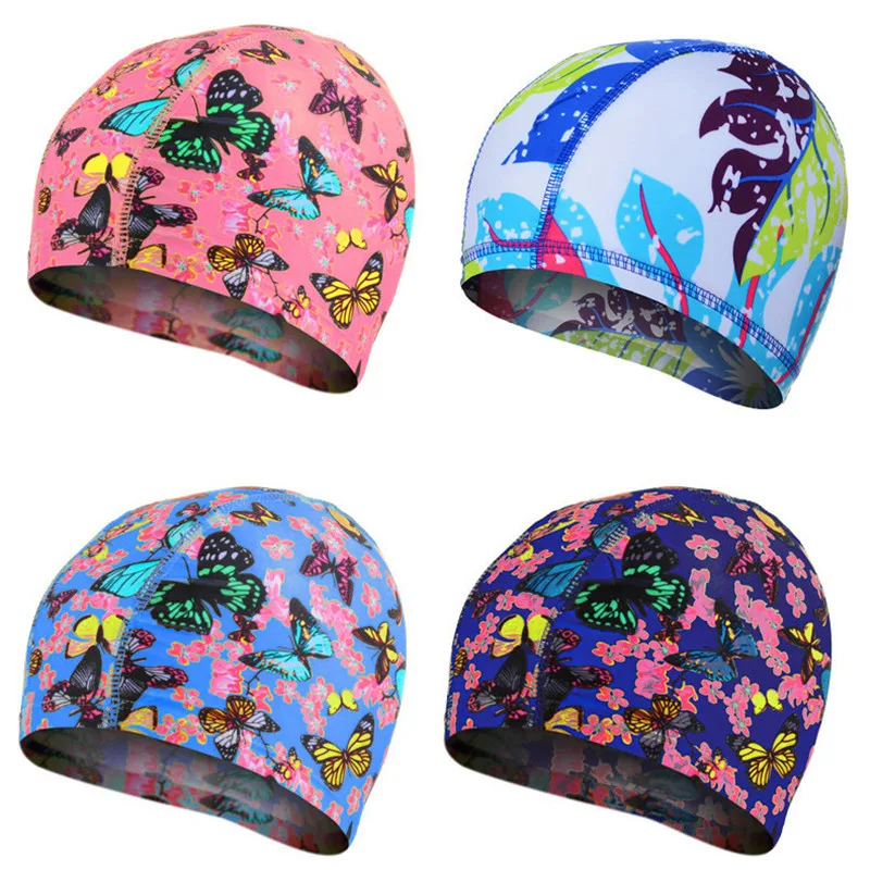 Высокие эластичные шапочки для плавания взрослых водонепроницаемые