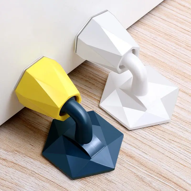 

Non-punch Silicone Door Stopper Touch Toilet Wall Absorption Door Plug Wall-mounted And Floor-standing Anti-bump Door Holder