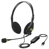 noise cancelling wired headphones microphone universal usb headset with microphone for pc laptopcomputer