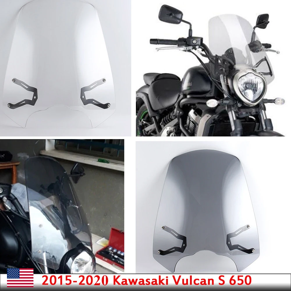 2020 Vulcan S 650 ветрового стекла мотоцикла лобовое стекло с планкой для 2015 2016 2017 2018 2019