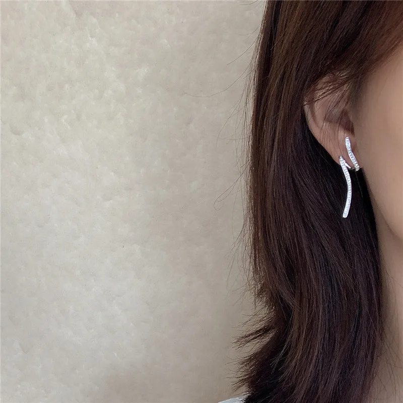 RUIYI модные настоящие 925 стерлингового серебра кисточкой серьги гвоздики