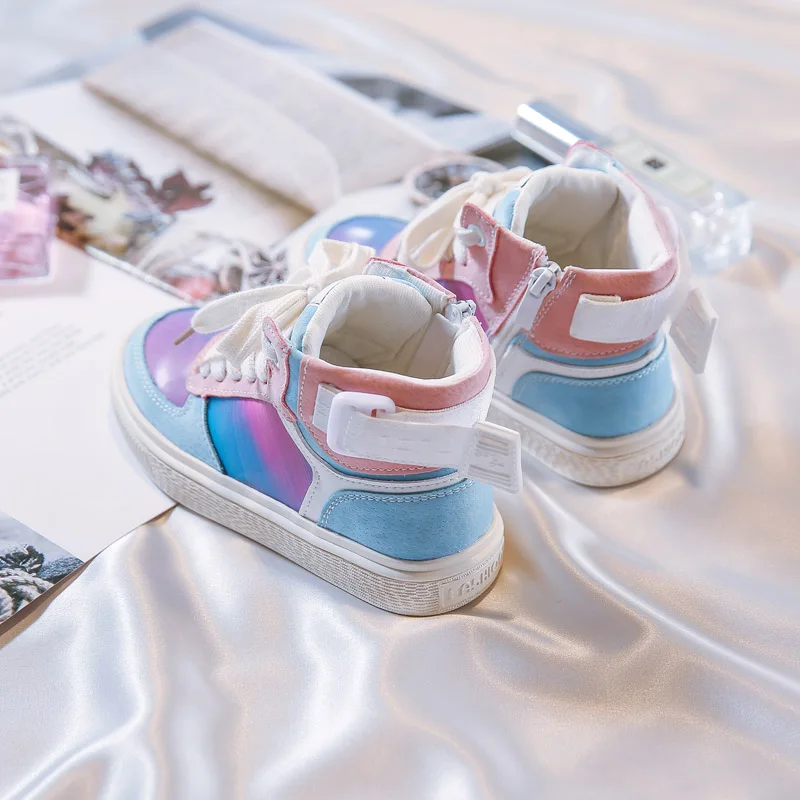 New Autumn Kids Sport Sneakers Baby Girls Genuine Leather Shoes Children Casual Boys Brand Black High Trainers | Детская одежда и