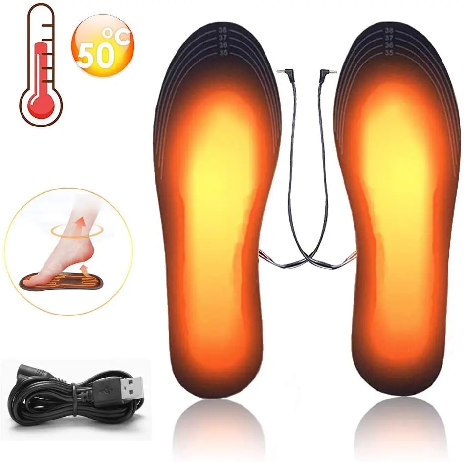 

Heated Shoe Insoles Feet Warm Sock Pad Mat Electrically Heating Insoles Washable Warm Thermal Insoles Unisex