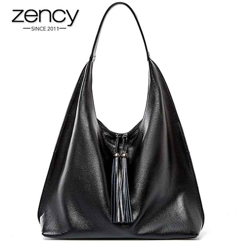 Модная женская сумка на плечо Zency из 100% натуральной кожи повседневный мешок для