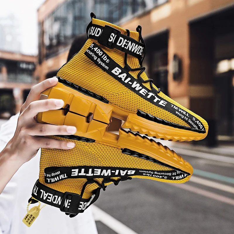 

Кроссовки-носки мужские высокие, повседневные легкие кеды, стиль хип-хоп, модная обувь, большие размеры 47, 2020