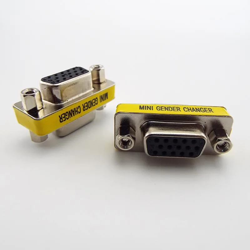 Мини-разъем VGA 15pin двойной гнезда D-Sub на обоих концах для подключения внешних