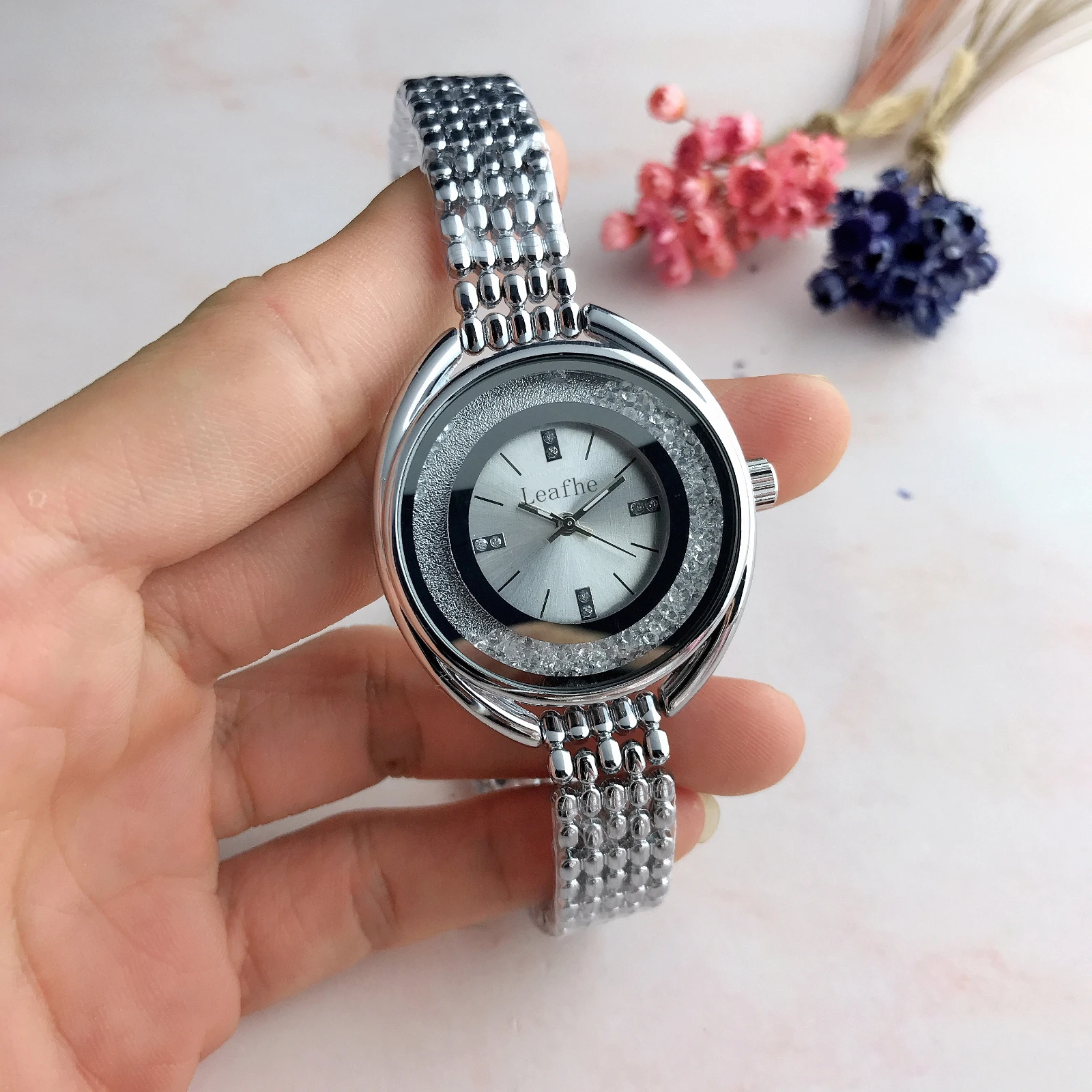 

Hot Sell Fashion Silver Gold Stainless Brand Women's Watch Diamond Ladies Quartz Watches Female Clock Montre Femme Relogios