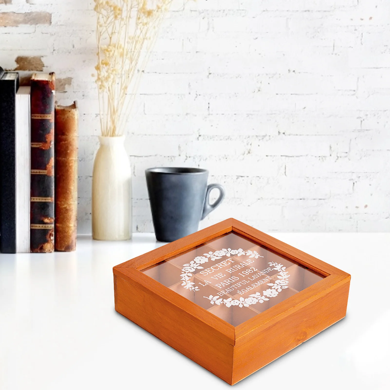 

Vintage Jewelry Box Dustproof Cosmetics Display Case Organizer