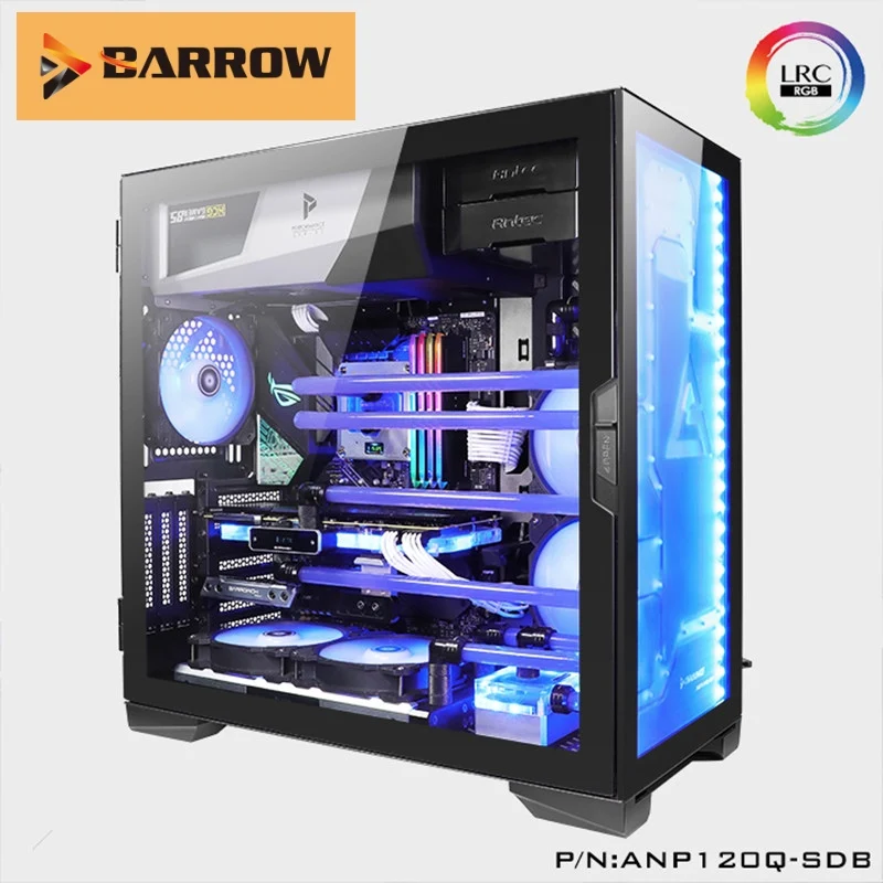 Barrow ANP120Q-SDB Acrylic Board as Water Channel use for ANTEC P120 Computer Case Both CPU&ampGPU Block RGB 5V 3PIN Waterway | Компьютеры