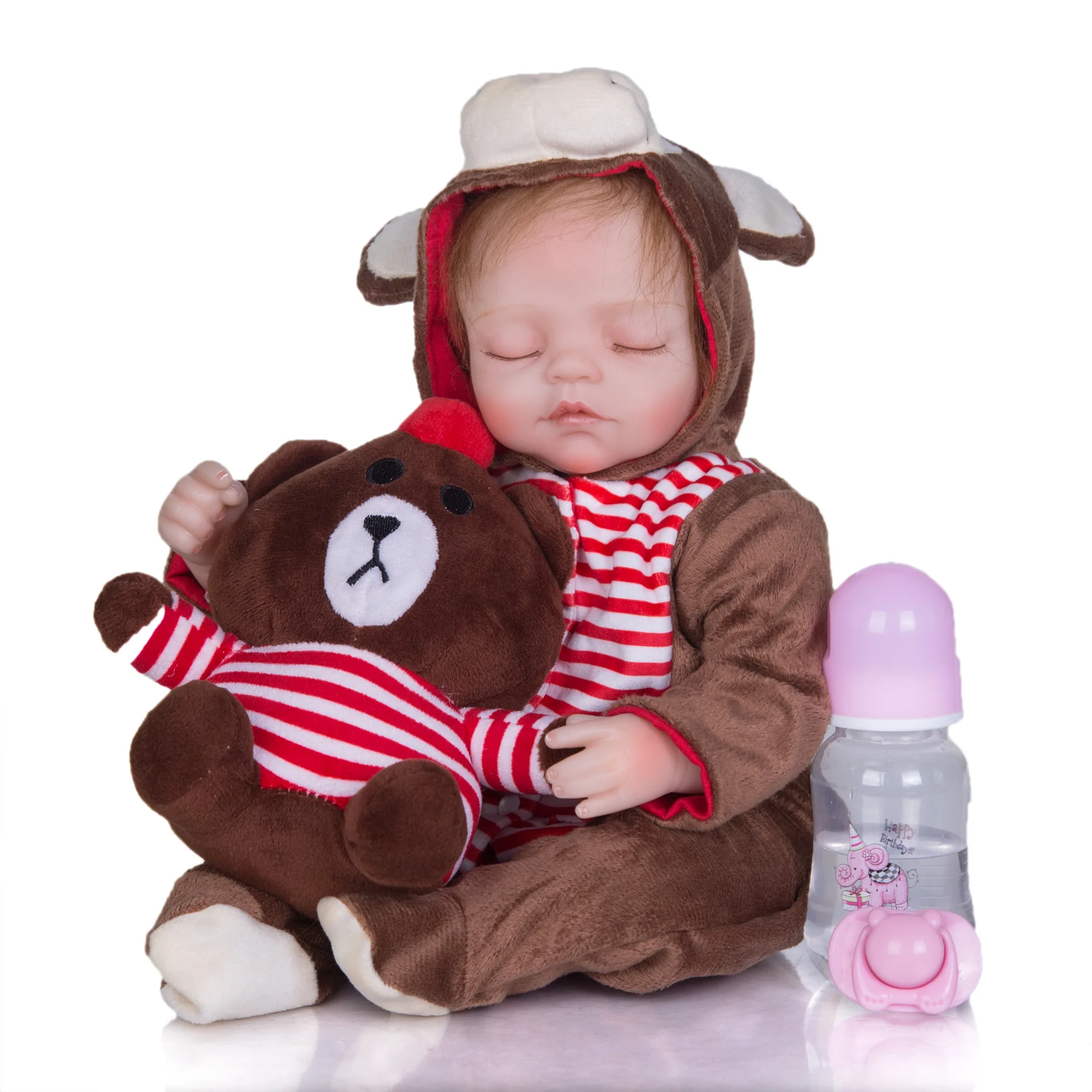 

KEIUMI 17 inch cloth body simulation reborn baby soft silicone rebirth doll bebe reborn bonecas children gift toys