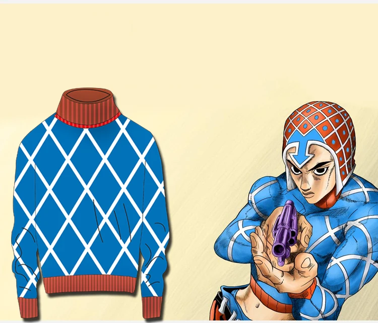 JOJO Необычные Приключения Косплей Костюм Guido Mista Золотой ветер Аниме Костюмы