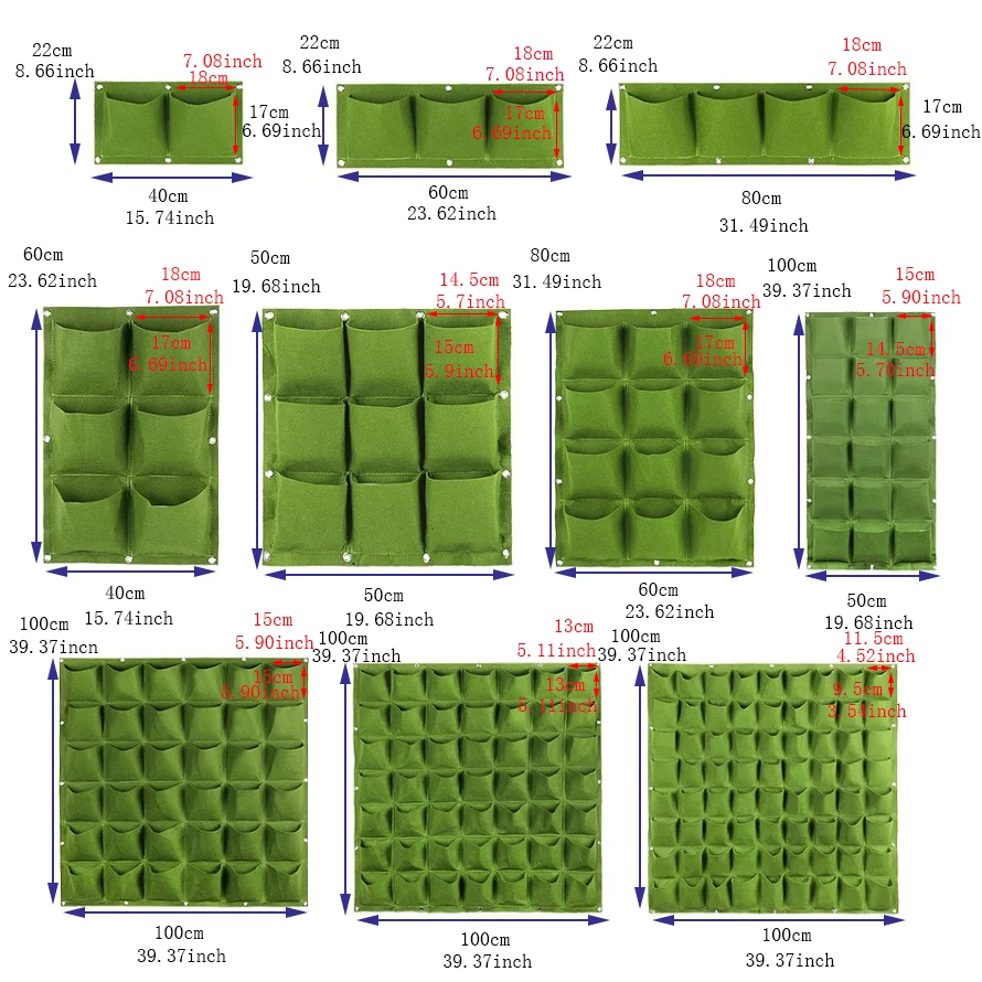 Настенный мешок для выращивания зеленых овощей вертикальный горшок цветов