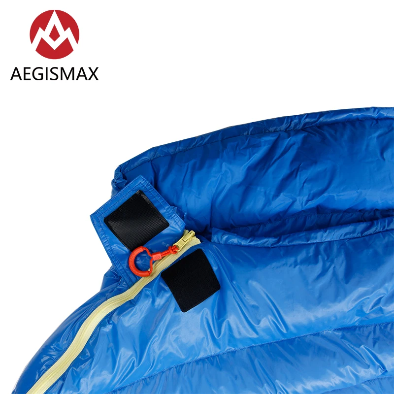 Длинный походный спальный мешок AEGISMAX M2 ультралегкий пуховой для мам нейлоновый