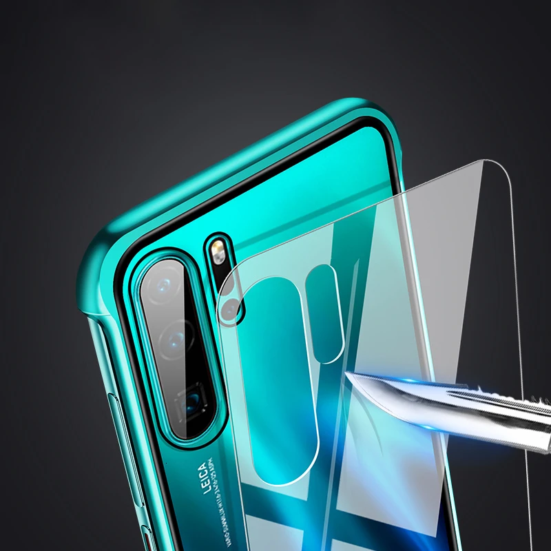 Luxury Metal Tempered Glass Phone Case For Huawei Mate 10 20 30 Lite P20 P30 Pro P Smart Z 2019 Push-pull Protective Cover Coque |