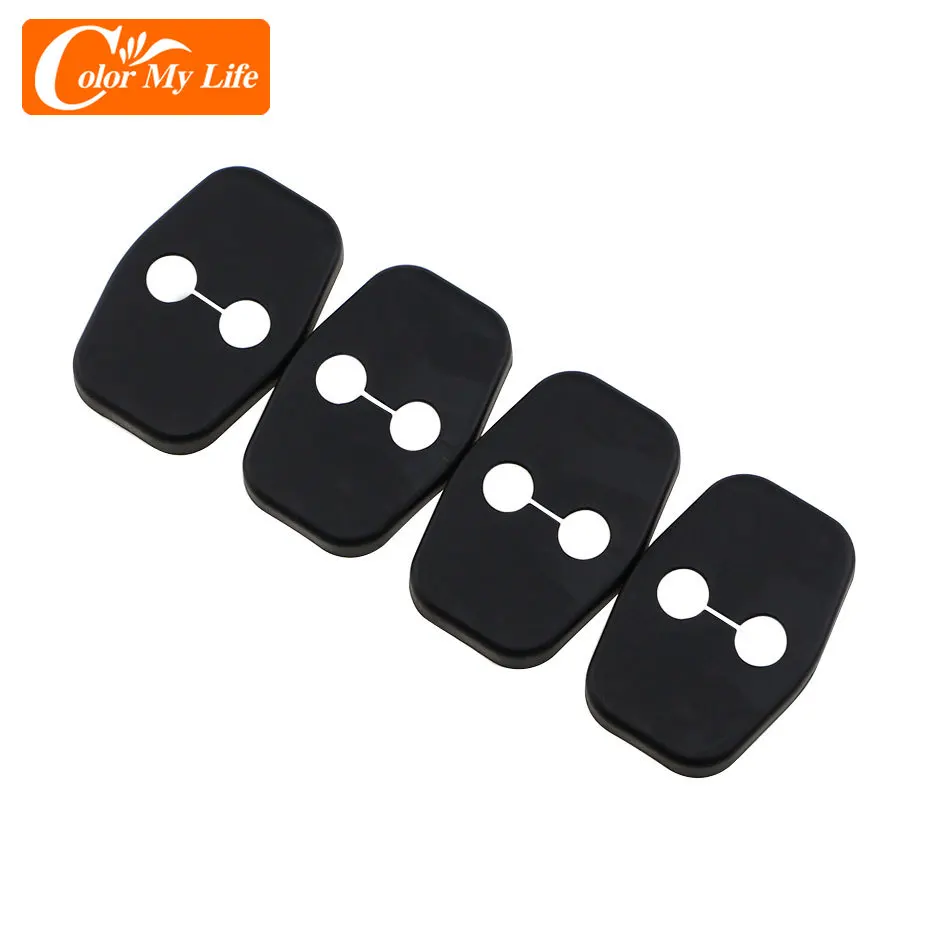 

4 шт./компл. ABS черный автомобиль защита для дверного замка чехол для Peugeot 208 2015 - 2019 автоматические двери замок пыли Защитная крышка крышки Нак...