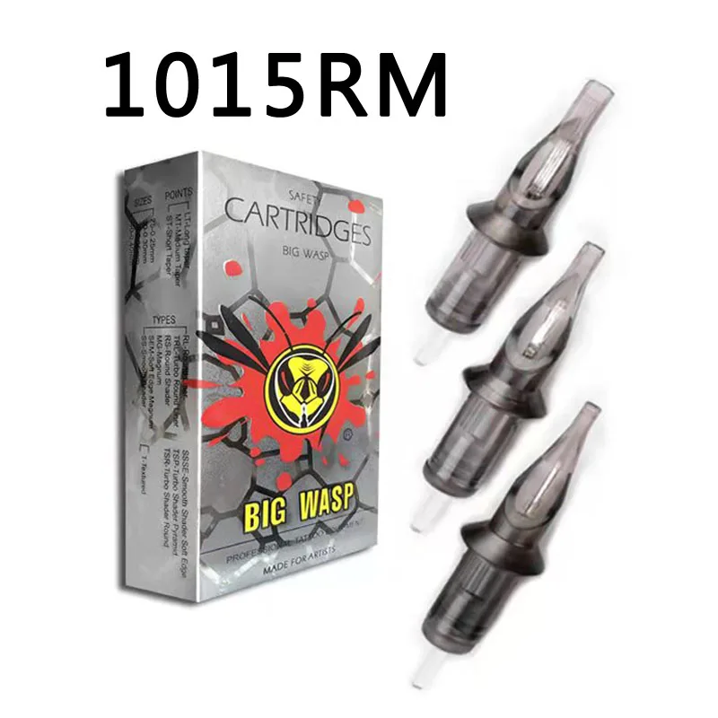 

BIGWASP 1015RM Tattoo Needle Cartridges #10 Evolved (0.30mm) Magnums (15RM) for Cartridge Tattoo Machines & Grips 20Pcs