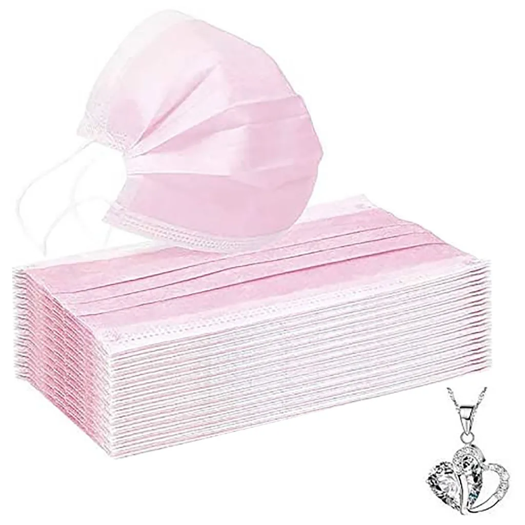 

10/100PC Disposable Face Mask Industrial 3Ply Ear Loop Reusable Mouth Cover Fashion Fabric Masks face para Uso Diario y Trabajo