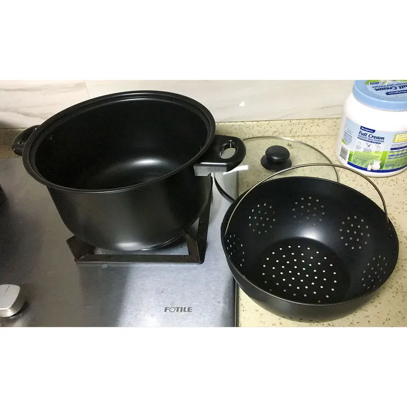 2 в 1 Пособия по кулинарии горшок со встроенным фильтр Еда остается вода стекает